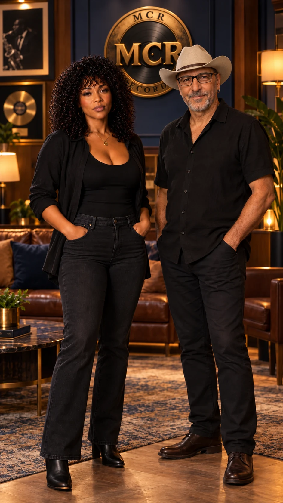 Mavis and Michael together in the MCR Records lounge